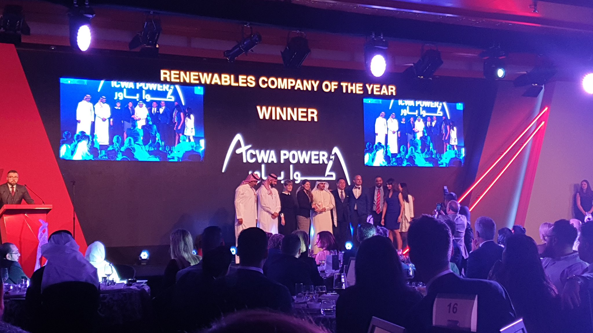 ACWA Power Wins Renewables Company of the Year 2018 at MEED Awards 